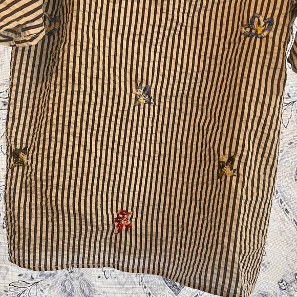 Collective Concepts Floral Stripe Off Shoulder Top Size Large - Picture 6 of 8